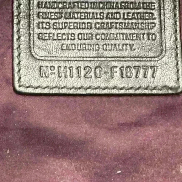 Coach Ashley F18777 Charcoal Gray Sateen Leather Signature Shoulder/Handbag - Picture 15 of 15